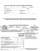 Form D-1 - Declaration Of Estimated Income Tax - 2001