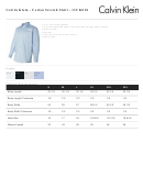 Calvin Klein Cotton Stretch Shirt 13ck010 Size Chart
