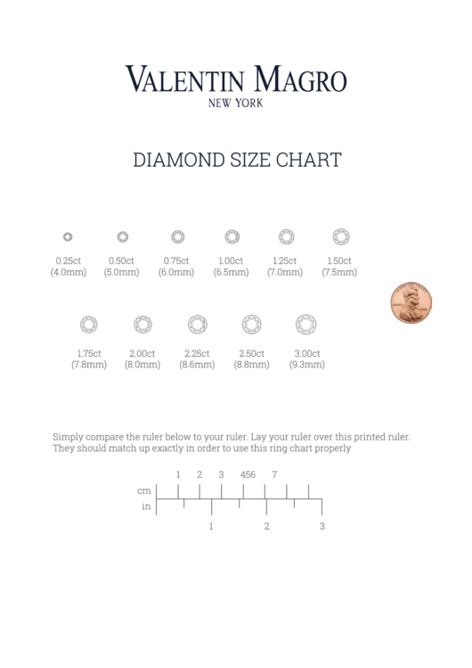 Diamond Size Chart Printable pdf
