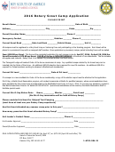 Rotary Scout Camp Application - Boy Scouts Of America - 2016