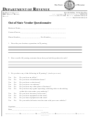 Out Of State Vendor Questionnaire - Cheyenne, Wyoming
