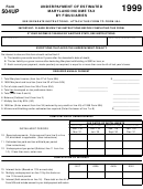 Form 504up - Underpayment Of Estimated Maryland Income Tax By Fiduciaries - 1999