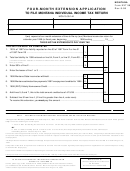 Form Ext 98 - Four-month Extension Application To File Montana Individual Income Tax Return