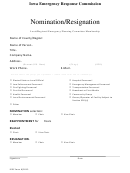 Nomination/resignation Form - Iowa Emergency Response Commission