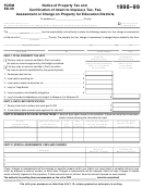 Form Ed-50 - Notice Of Property Tax And Certification Of Intent To Impose A Tax, Fee, Assessment Or Charge On Property For Education Districts - 1998-99
