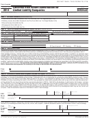 Form Ftb 8453-llc - California E-file Return Authorization For Limited Liability Companies - 2014