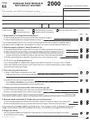 Form 65 - Oregon Partnership Return Of Income - 2000 Printable pdf