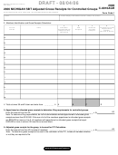 Form C-8010agr Draft - Michigan Sbt Adjusted Gross Receipts For Controlled Groups - 2006