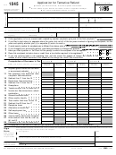 Form 1045 - Application For Tentative Refund - 1995