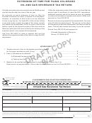Form Dr 0021s Draft - Extension Payment Voucher For Colorado Oil And Gas Severance Tax Return - 2010