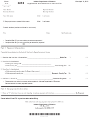 Form It-9 - Application For Extension Of Time To File - 2012