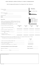 Form 306 - Estimated Premium Tax Report For New Mexico - 2012