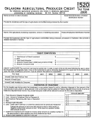 Form 520 - Oklahoma Agricultural Producer Credit - 2000