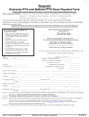 Kentucky Pta And National Pta Dues Payment Form - 2016-2017