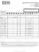 Rds Monthly Occupational Tax Return Form