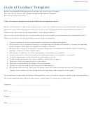 Code Of Conduct Template
