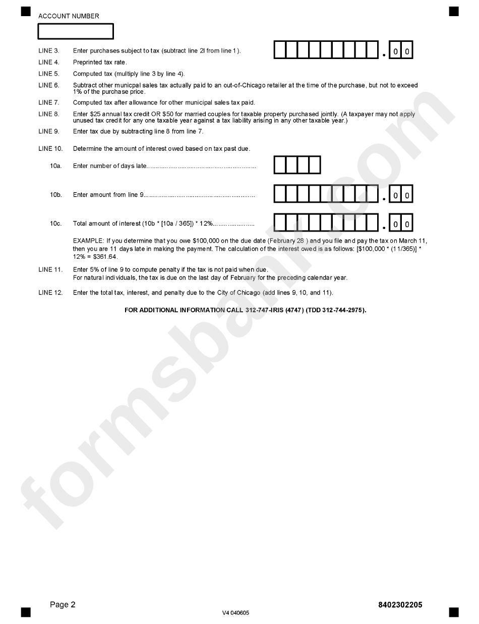 Form 8402in - Nontitled Personal Property Use Tax - Individual