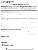 Form Il-700-h - Illinois Household Employer's Tax Return For Calendar Year 2000