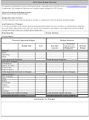 Budget Change Request - Lsta Grant Budget Revision