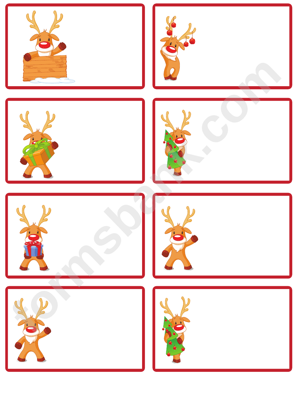 Deer Gift Card Template