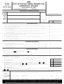 Form Bc-1120 - Income Tax Corporate Return - City Of Battle Creek - 1999