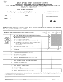 Form Uz-50 - Sales Tax Form - New Jersey