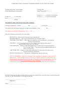 Construction Contract Change Order Justification Form