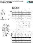 Juso Size Charts For Compression Arm Sleeves & Gauntlets 20-30 Mmhg & 30-40 Mmhg