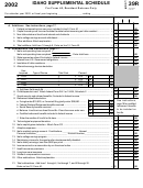 Form 39r - Idaho Supplemental Schedule - Idaho State Tax Commission - 2002
