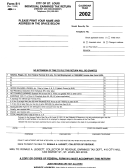Form E-1 - Individual Earnings Tax Return - City Of St. Louis - 2002