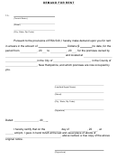 Demand For Rent Payment Letter Template