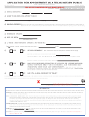 Form 2301 - Application For Appointment As A Texas Notary Public