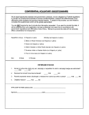 Form Cc-305 - Confidential Voluntary Questionnaire