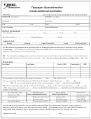 Taxpayer Questionnaire Form