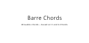 Barre Chords - Movable Chords - Based On E And A Chords Printable pdf