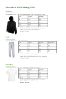 Sizes Chart H4k Clothing - 2010