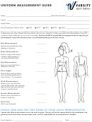 Varsity Spirit Fashion Uniform Measurement Guide