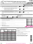 Fillable Form Y-203 - City Of Yonkers Nonresident Earnings Tax Return - 1999 Printable pdf