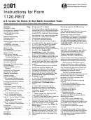 Instructions For Form 1120-reit - 2001