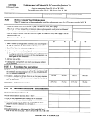 Form Cbt-160 - Underpayment Of Estimated N.j. Corporation Business Tax Printable pdf