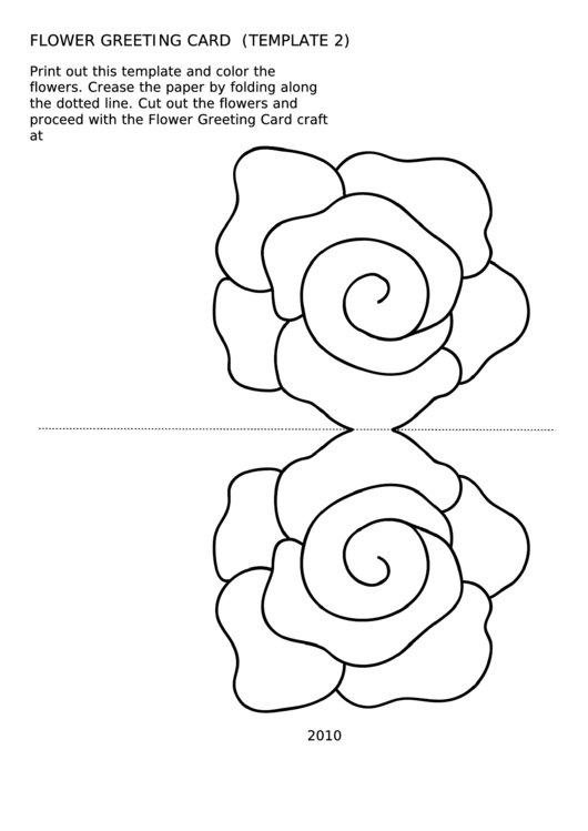 Flower Greeting Card Template
