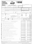 Form 40p - Oregon Individual Incometax Return - 1998