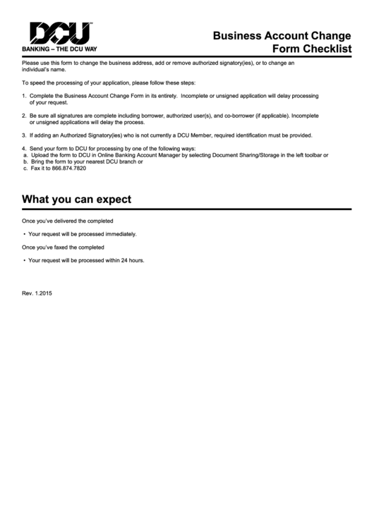 Form M735 - Business Account Change Form Checklist Printable pdf