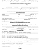 Patient Information And Medical History Form