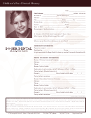 Children's Pre-clinical History Form