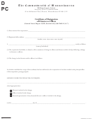 Form D Pc - Certificate Of Resignation Of Director Or Officer