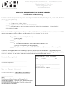 Verification Of Residency Form - Georgia Department Of Public Health