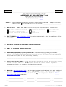 Form C020.001 - Articles Of Domestication For-profit Corporation