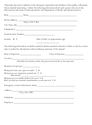Exposure To Radiation Medical Questionnaire Form