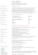 Research Assistant Resume Template